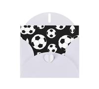 Papier nacré avec enveloppes Motif ballon de football Noir 10,2 x 15,2 cm