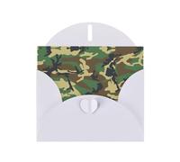 Papier nacré avec enveloppes Motif camouflage militaire Vert 10,2 x 15,2 cm