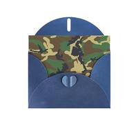 Papier nacré avec enveloppes Motif camouflage militaire Vert 10,2 x 15,2 cm