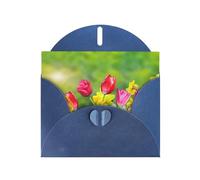 Papier nacré avec enveloppes Motif fleurs et inscription « Thinking of You » 10,2 x 15,2 cm