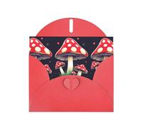 Papier nacré avec motif champignons magiques, cadeaux pour cartes d'anniversaire avec feuille d'accessoires, carte de notes, enveloppe