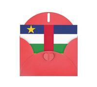 Papier nacré avec motif drapeau de l'Afrique centrale, cadeau pour cartes d'anniversaire avec feuille d'accessoires, carte de notes, enveloppe