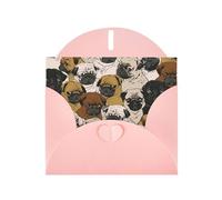 Papier nacré Imagen De Pug Print Carte de vœux pour anniversaire, Thanksgiving, Noël, Nouvel An