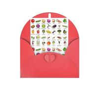 Papier nacré Introduction de divers légumes Imprimer carte de vœux de vacances pour anniversaire, Thanksgiving, Noël, Nouvel An