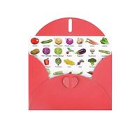 Papier nacré Introduction de divers légumes Imprimer carte de vœux de vacances pour anniversaire, Thanksgiving, Noël, Nouvel An