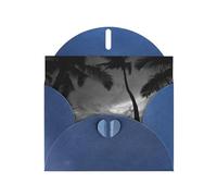 Papier nacré noir et blanc imprimé plage vacances amour boucle en vrac avec enveloppes cartes de vœux, 10,2 x 15,2 cm