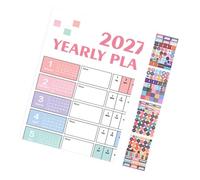 Papier Offset Calendrier Mural 2027, Planificateur Quotidien | Écriture Fluide, Suivi des Objectifs, Style Minimaliste Décoratif, pour Équipes Bureau et Salles de Réunion