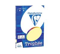 Papier ordinaire - CLAIREFONTAINE - TROPHEE - Jaune citron - A4 210x297 mm - 160 g/m² 50 feuilles