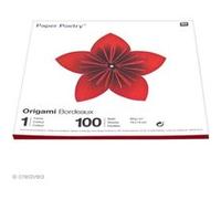 Papier origami 15 x 15 cm - bordeaux - 100 feuilles G