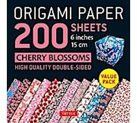 Papier Origami 200 feuilles Fleurs de cerisier 6 pouces (15 cm)
