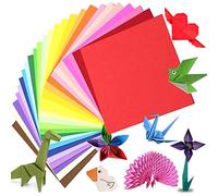 Papier Origami 200 Feuilles Recto-Verso en Kraft Coloré - 15 x 15 cm/6 Pouces, 20 Couleurs pour Décorations de Bricolage, pour Enfants et Adultes