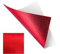 Papier Origami à paillettes Cartonné Scintillant - 50 feuilles Rouge Glitter Papier Brillant Simple Face 15x15cm 120~150 g/m² carré Set pour l'art du bricolage et des projets d'artisanat