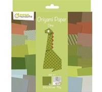 Papier origami Avenue Mandarine 60 feuilles 20 x 20 cm 70g thème dino G