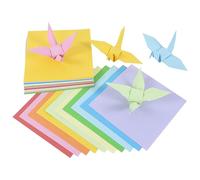 Papier Origami Coloré, 100 Feuilles, 20 Couleurs Vives, 15x15cm, 70gsm, Double Face, pour Bricolage Arts et Loisirs Créatifs