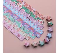Papier Origami Étoiles Porte-Bonheur Kawaii,8 Modèles Différents,Décoration Pliante Pour Artisanat D'art,136 - Type Cherry Blossoms