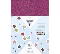 Papier pailleté A4 - Assortiment x 10