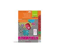 Florence Papier Pailleté Autocollant - A5 - Noël - 5 feuilles - 160 g/m² - Papier Cartonné Couleur Auto-Adhésif pour Scrapbooking, Cartes et Invitations