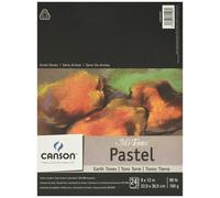 Papier pastel Canson Artist Series Mi-Teintes, tons terre, bloc de 22,9 x 30,5 cm, 24 feuilles (160 g) - Papier d'artiste pour adultes et tudian