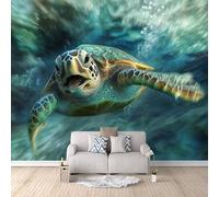 papier peint 3d 250x370cm Tortues De Mer papier peint isolant thermique Toile artistique 3D sans couture, idéale pour chambre ou espace de travail créatif EB24-2914