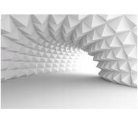 Papier Peint 3D Abstraction Tunnel Intissé Panoramique 250x175 cm - Colle Inclus - Chambre et Salon - Moderne Papier Peint