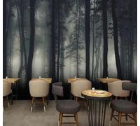 Papier Peint 3D Abstrait En Relief Forêt Brume Blanche Paysage | Facile à Installer Cette Décoration Luxueuse Est Idéale Pour un Bureau Salon une Chambre ou Mur Derrière le TV-250cm×170cm