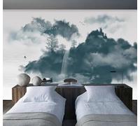 Papier Peint 3D Abstrait Encre De Chine Paysage Cascade Paysage | Facile à Installer Cette Décoration Luxueuse Est Idéale Pour un Bureau Salon une Chambre ou Mur Derrière le TV-250cm×170cm