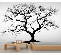 Papier peint 3D arbre mort, motif branches - Silhouette d'arbre - Pour salon, chambre à coucher, bureau, hôtel, bar, plafond - 366 x 254 cm