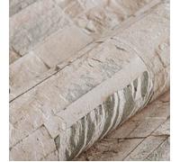 Papier peint 3D aspect de pierre gris et beige Mothinessto YY1849