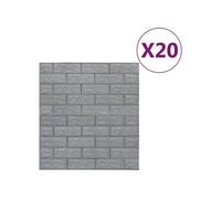 Papier peint 3D autoadhésif Briques 20 pcs Anthracite