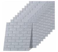 Papier peint 3D autocollant - Revêtement mural moderne aspect pierre dans 6 couleurs différentes - Montage rapide et facile, gris, 10x Stück