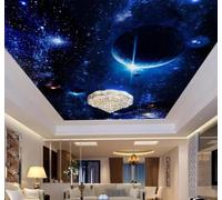 Papier Peint 3D Beau Bleu Ciel Étoilé Planète Univers | Facile à Installer Cette Décoration Luxueuse Est Idéale Pour un Bureau Salon une Chambre ou Mur Derrière le TV-150cm×105cm