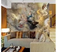 Papier Peint 3D Créatif Rétro Ciel Personnages Anges | Facile à Installer Cette Décoration Luxueuse Est Idéale Pour un Bureau Salon une Chambre ou Mur Derrière le TV-250cm×170cm