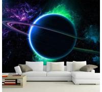 Papier Peint 3D Créativité Ciel Étoilé Univers Planète Bar | Facile à Installer Cette Décoration Luxueuse Est Idéale Pour un Bureau Salon une Chambre ou Mur Derrière le TV-200cm×140cm