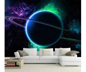 Papier Peint 3D Créativité Ciel Étoilé Univers Planète Bar | Facile à Installer Cette Décoration Luxueuse Est Idéale Pour un Bureau Salon une Chambre ou Mur Derrière le TV-200cm×140cm