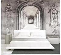 Papier Peint 3D Créativité Rétro Architecture Couloir Extension De L'Espace | Facile à Installer Cette Décoration Luxueuse Est Idéale Pour un Bureau Salon une Chambre ou Mur Derrière le TV-430cm×300cm