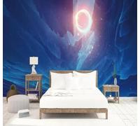 Papier Peint 3D Créativité Romantisme Esthétique Aurores Boréales Renne | Facile à Installer Cette Décoration Luxueuse Est Idéale Pour un Bureau Salon une Chambre ou Mur Derrière le TV-430cm×300cm