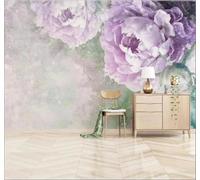 Papier Peint 3D Dessin À La Main Aquarelle Belle Violette Fleur | Facile à Installer Cette Décoration Luxueuse Est Idéale Pour un Bureau Salon une Chambre ou Mur Derrière le TV-150cm×105cm