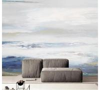 Papier Peint 3D Dessin À La Main Créatif Nuages Blancs Ciel Océan | Facile à Installer Cette Décoration Luxueuse Est Idéale Pour un Bureau Salon une Chambre ou Mur Derrière le TV-150cm×105cm