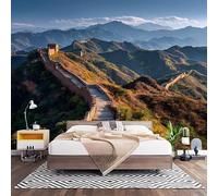 Papier Peint 3D Effet Panoramique Photo Muraux 200x140 cm, Poster Intissé Mural La Grande Muraille de Chine Geant Mural Salon Chambre D'enfants Restaurant Décoration Murale, Paysages Naturels