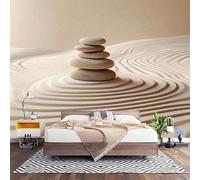 Papier Peint 3D Effet Panoramique Photo Muraux 450x315 cmm, Poster Intissé Mural Beige Geant Mural Salon Chambre D'enfants Restaurant Décoration Murale, Tas de Roches Du DéSert