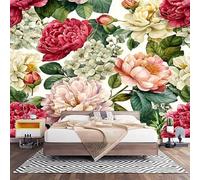 Papier Peint 3D Effet Panoramique Photo Muraux 450x315 cmm, Poster Intissé Mural ImpriméS Floraux Botaniques Geant Mural Salon Chambre D'enfants Restaurant Décoration Murale, Coloré