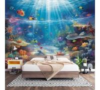 Papier Peint 3D Effet Panoramique Photo Muraux 450x315 cmm, Poster Intissé Mural ScèNe Du Monde Sous Marin Geant Mural Salon Chambre D'enfants Restaurant Décoration Murale, Coloré