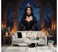 Papier Peint 3D Élégance Palais Chauves Souris Bougies | Facile à Installer Cette Décoration Luxueuse Est Idéale Pour un Bureau Salon une Chambre ou Mur Derrière le TV-400cm×280cm