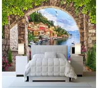 Papier Peint 3D En Trois Dimensions Arc Architecture Urbaine Paysage | Facile à Installer Cette Décoration Luxueuse Est Idéale Pour un Bureau Salon une Chambre ou Mur Derrière le TV-150cm×105cm
