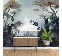 Papier Peint 3D forêt Tapisserie Peinture Murale Papier Peint 3D Photo Poster Fresque Salon Chambre Bureau Couloir Mural Décoration 430cm×300cm(LxH)