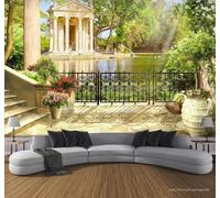 Papier Peint 3D Fraîcheur Jardin Paysage Extension De L'Espace Personnalité | Facile à Installer Cette Décoration Luxueuse Est Idéale Pour un Bureau Salon une Chambre ou Mur Derrière le TV-300cm×210cm