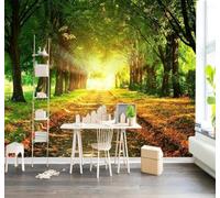 Papier Peint 3D Fraîcheur Verdure Forêt Sentier Extension De L'Espace | Facile à Installer Cette Décoration Luxueuse Est Idéale Pour un Bureau Salon une Chambre ou Mur Derrière le TV-430cm×300cm