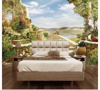 Papier Peint 3D Frais Beau Jardin Architecture Paysage | Facile à Installer Cette Décoration Luxueuse Est Idéale Pour un Bureau Salon une Chambre ou Mur Derrière le TV-200cm×140cm