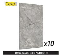 Papier peint 3D - iDeko® - Effet Carrelage Marbre - 30cm x 60cm - Adhésif - Intérieur