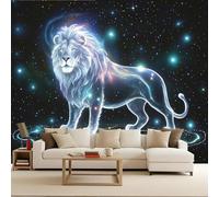 Papier Peint 3D LionPapier peint enfant Fantastique mystérieux 150x105cm Fresque murale moderne 3D poster mural géant décoration murale salon chambre enfant